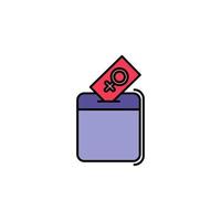 vote, human rights, woman suffrage vector icon
