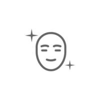 Clean, face vector icon