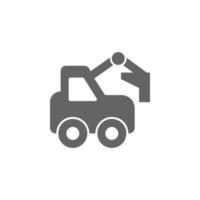 Construction, digger, excavator vector icon