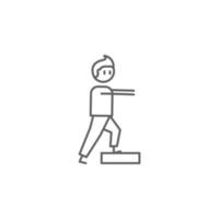 Rehabilitation, physiotherapy, man vector icon