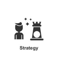 en línea marketing, estrategia vector icono