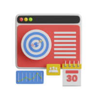 Project task management and effective time planning tools. Project development icon. 3D vector illustration. png