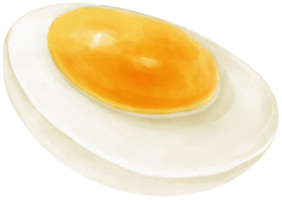 Boiled egg watercolor illustration png