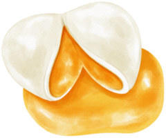 Soft boiled egg watercolor illustration png