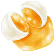 mjuk kokt ägg vattenfärg illustration png