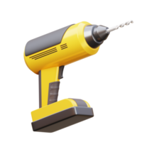 Drill 3D Illustration. 3D Rendering png