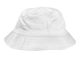 White bucket hat isolated on white background photo