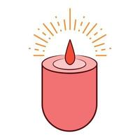 Modern candle colorful vector icon design. Flat icon.