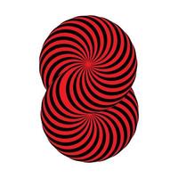 3d red and black op art infinity celtic logo icon vector. Abstract torus knot symbol. vector