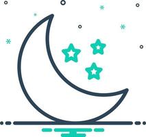 mix icon for moon vector