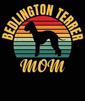 Bedlington  mom vintage t shirt design vector