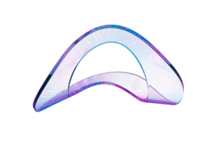 abstract gekleurde glas 3d weergegeven vorm png
