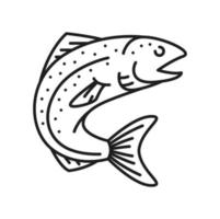 Salmon Sweden fish isolated tuna thin line icon vector