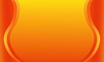 Modern orange gradient abstract background with wave frame vector