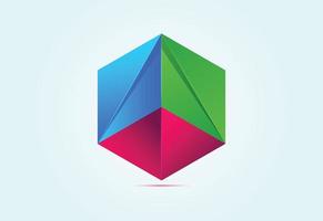Creative Polygon logo design with Gradient color, Vector illustration