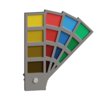 3d rendered color picker paper perfect for design project png