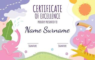 Fun Colorful Certificate vector