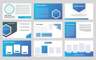 Set of creative business powerpoint presentation slides template vector