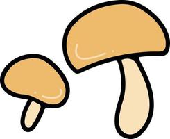 Mushroom drawing isolated vector