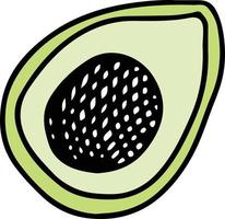 Avocado drawing isolated vector