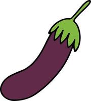 Eggplant drawing isolated vector