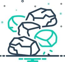 mezcla icono para piedras vector