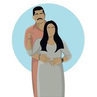 Flat design of hugging couple vector