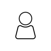 human simple line icon on white background vector