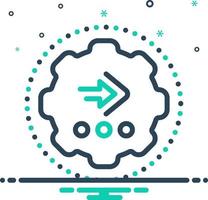 mix icon for continued vector