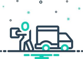 mix icon for delivers vector