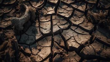 Dry cracked earth background. Global warming and climate change concept photo