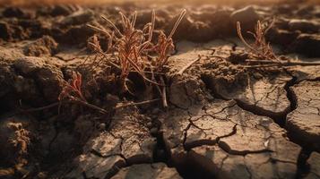 Dry cracked earth background. Global warming and climate change concept photo