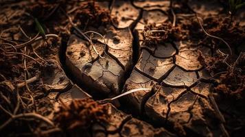 Dry cracked earth background. Global warming and climate change concept photo