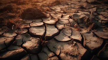 Dry cracked earth background. Global warming and climate change concept photo