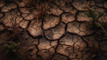 Dry cracked earth background. Global warming and climate change concept photo