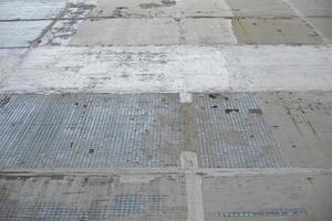 Old wall of house without windows. Wall is not repaired. Building is on side. photo