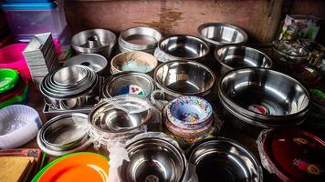 Minahasa, Indonesia  January 2023, household goods shop at the Tondano traditional market photo