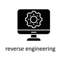 reverse engineering Vector  Solid Icons. Simple stock illustration stock