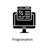 programation Vector  Solid Icons. Simple stock illustration stock