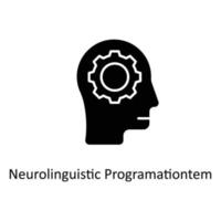 neuro Lingüístico programación vector sólido iconos sencillo valores ilustración valores