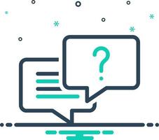 mix icon for faqs vector