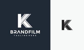 the initials K movie movie logo vector