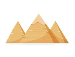 Egyptian pyramids. old architecture ancient buildings vector