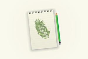 cuaderno blanco diseño con vector diseño
