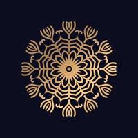 Golden arabesque Luxury geometric mandala background Design vector