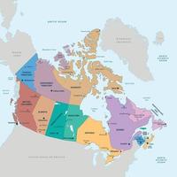 Canadá detallado país mapa diseño concepto vector