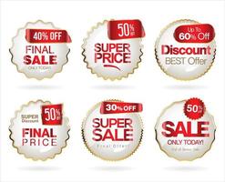 Super sale golden retro badges and labels collection vector