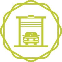 Car in garage Vector Icon