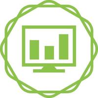 Analytics on screen Vector Icon