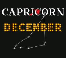 Capricornio diciembre camisa, zodíaco Capricornio vector